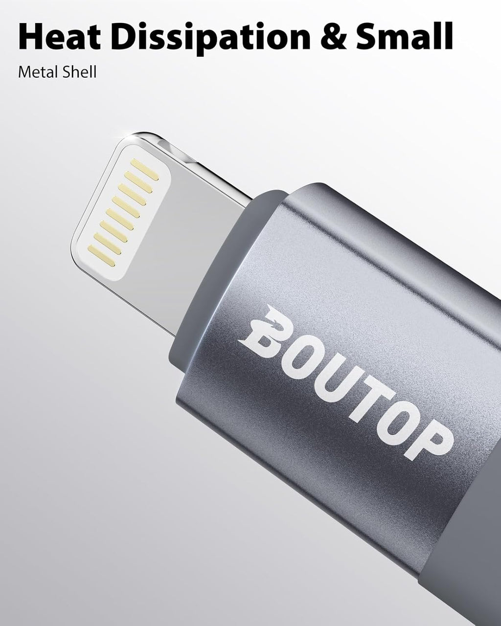 [MFi Certified] USB C to Lightning Adapter, Type C to Lightning Adapter Support 36W PD Fast Charging Compatible with iPhone iPad Gray -3 Pack