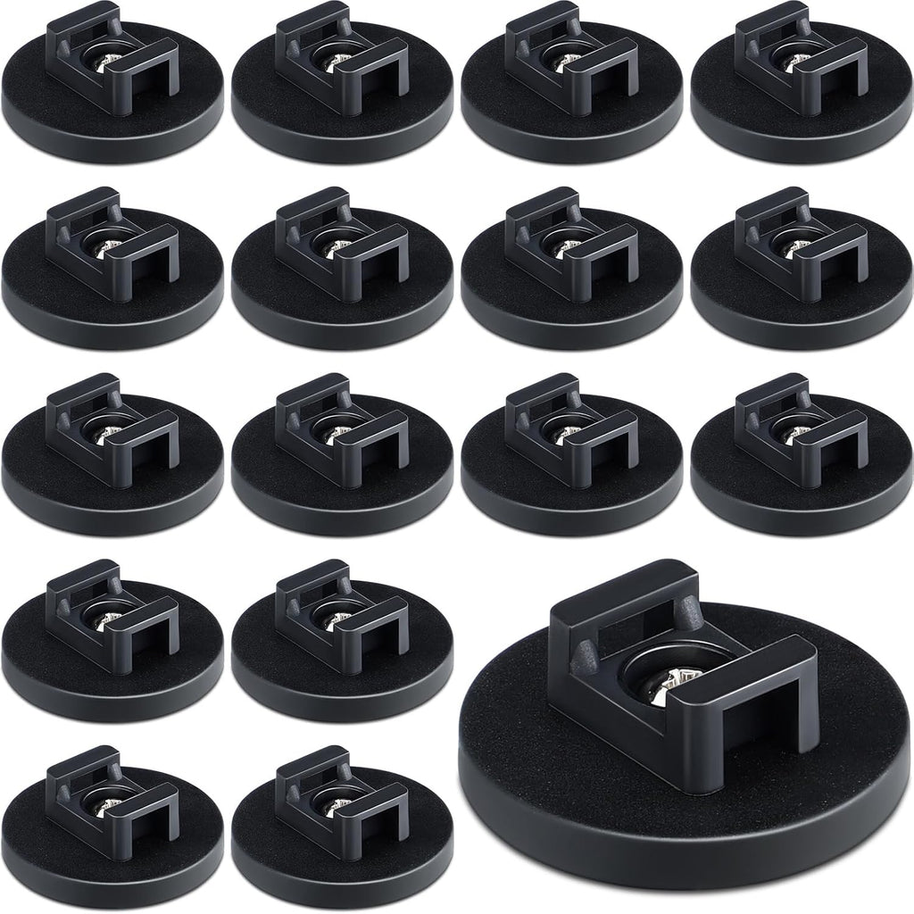 Yookeer Magnetic Zip Tie Mount Base Black Magnetic Cable Clips Wire Holder Multipurpose Cable Ties Management Base Electrical Supplies for Wire