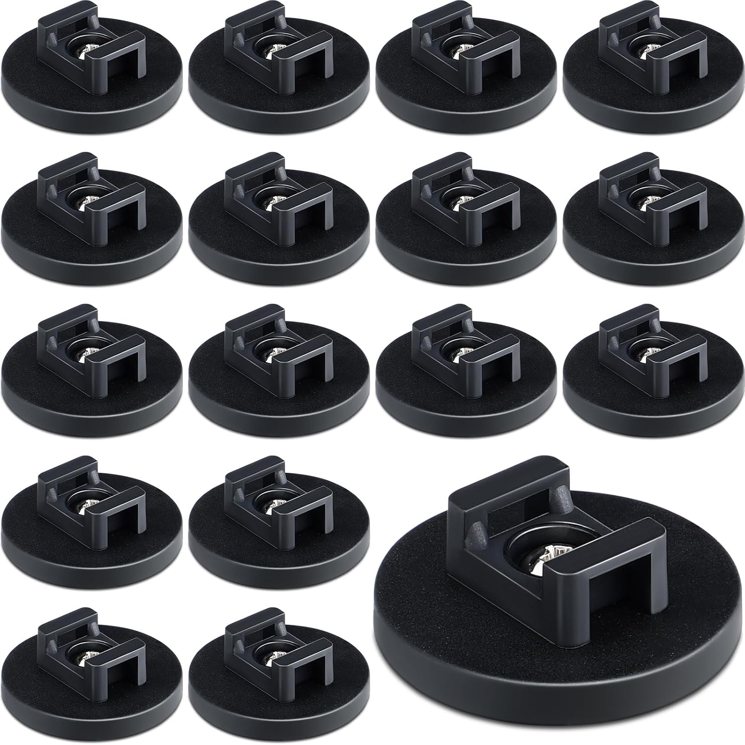 Yookeer Magnetic Zip Tie Mount Base Black Magnetic Cable Clips Wire Holder Multipurpose Cable Ties Management Base Electrical Supplies for Wire