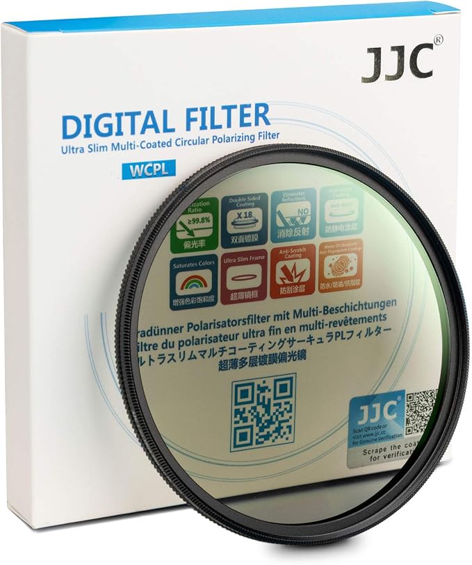 JJC Professional 82mm Circular Polarizer Polarizing HD 18-Layer CPL Filter by JJC