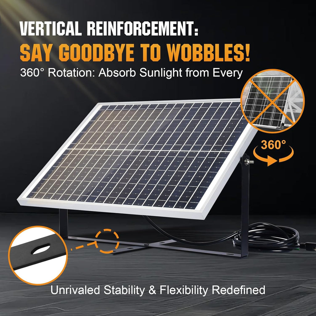 ECO-WORTHY 25W 12V Solar Battery Trickle Charger Maintainer, Waterproof Solar Panel + Adjustable Mount Bracket + Upgrade Charge Controller for 12V Batteries Cars RV Boat Motorcycle Marine