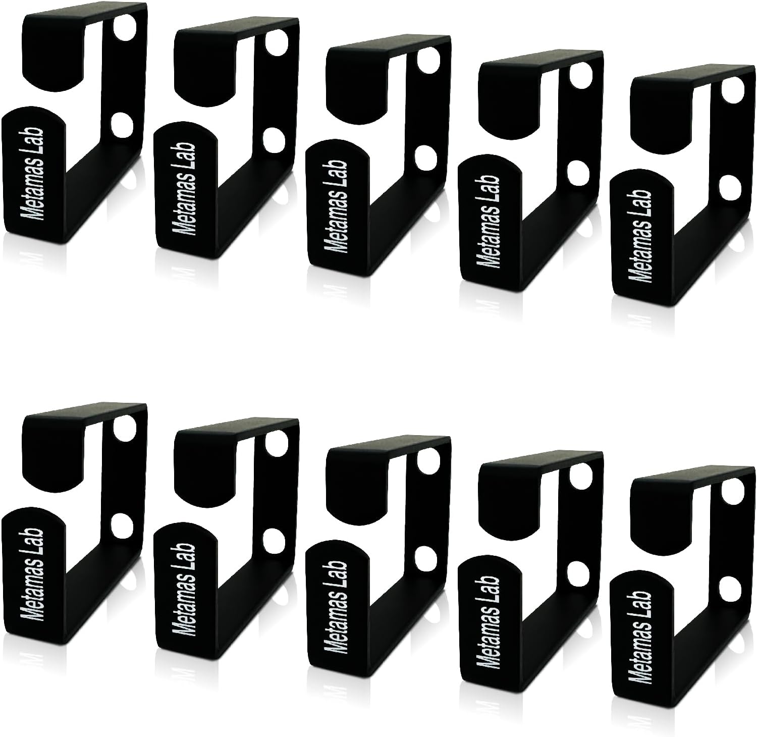 10 Pack Metallic 1U D Ring Cable Manager Ring Network Rack Cable Management Ring Cable Management Hook for Network Patch Cables, Fiber Optic, Power Cords - Made in Taiwan
