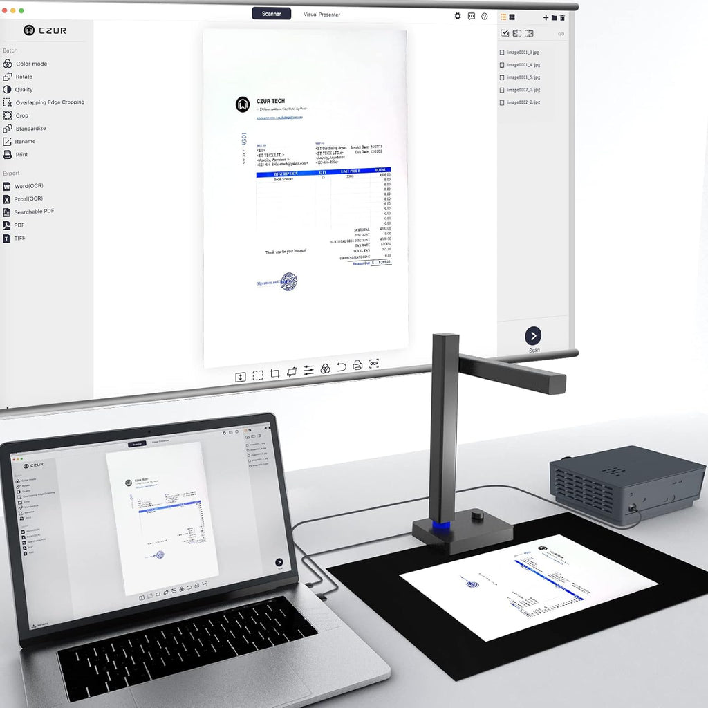 CZUR Shine800 Pro Portable Document Scanner, 8MP Document Camera, OCR Multi-Language Recognition, USB Doc Camera for Live Demo, Web Conferencing, Remote Teaching, for Mac OS&Windows