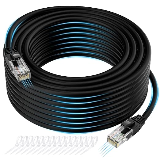 Cat 6 Ethernet Cable 200 FT, Long High Speed Cat6 Internet Cable, Standard RJ45 by Kxable