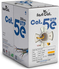 fast Cat. Cat5e Ethernet Cable 1000ft - 24 AWG, CMR, Insulated Bare Copper Wire Cat 5 ethernet Cable with FastReel - 350MHZ / Gigabit Speed UTP Cable Cat5e - CMR (Yellow)