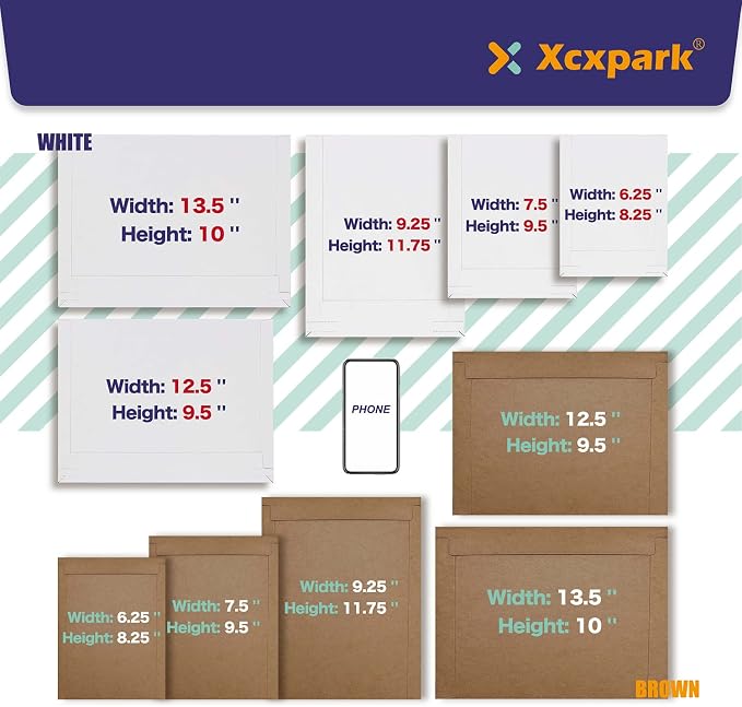 Xxcxpark 25 Pack Rigid Mailers 6.25 x 8.25 inches, Self Seal Photo Document - Image 3
