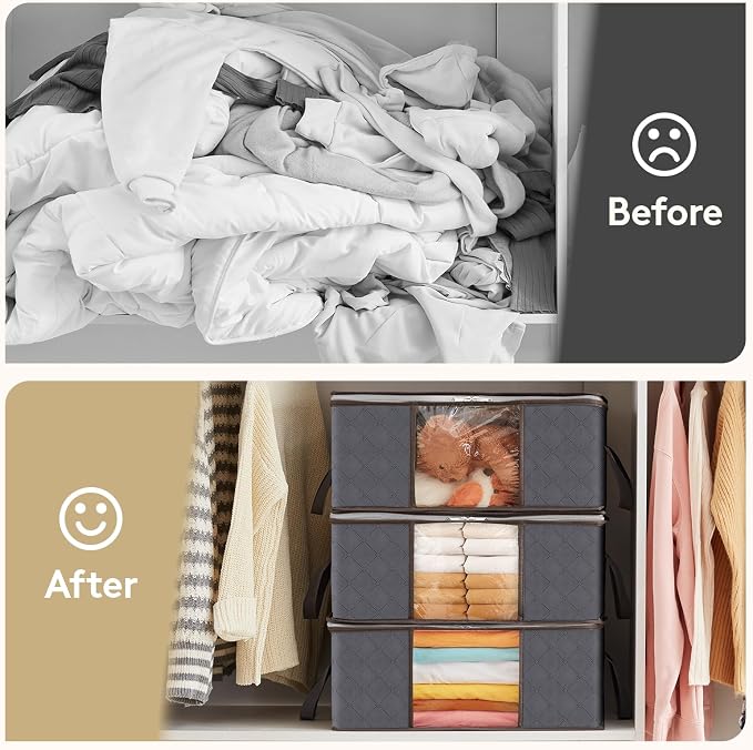 Lifewit 8 Pack 35L Clothes Storage Bins - Image 8