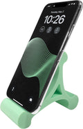 Skalene Phone Stand - 100% Silicone Rubber, Adjustable Phone Holder, Prop, Rest - Desk, Office, Home, Kitchen Accessory (Mint Green)