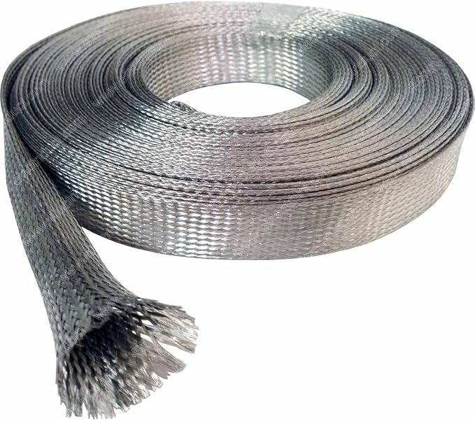 Electriduct 1/8" Tinned Copper Metal Braid Sleeving Flexible EMI RFI Shielding - Image 3