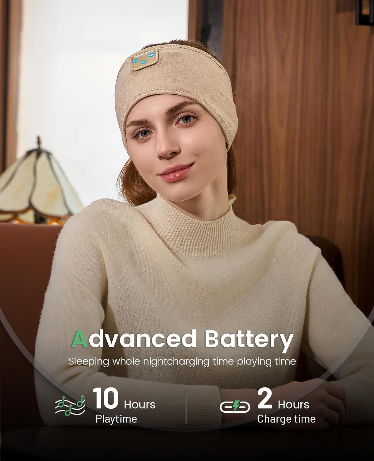 Perytong Sleep Headphones Bluetooth Headband Headphones, Headphone Band Earphones Music Sleeping Eye Mask Earbuds with HD Stereo Speaker for Women Men Teen Sleep Running Cool Gadgets Unique Gifts
