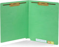 100 Green End Tab Fastener File Folders by BlueSummitSupplies