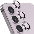 YWXTW Camera Lens Protector for Samsung Galaxy S24 / S23 / S23 Plus, [NOT for S24 Plus] 9H Tempered Glass Metal Individual Ring Camera Screen Protector for S24 Accessories (Lavender)