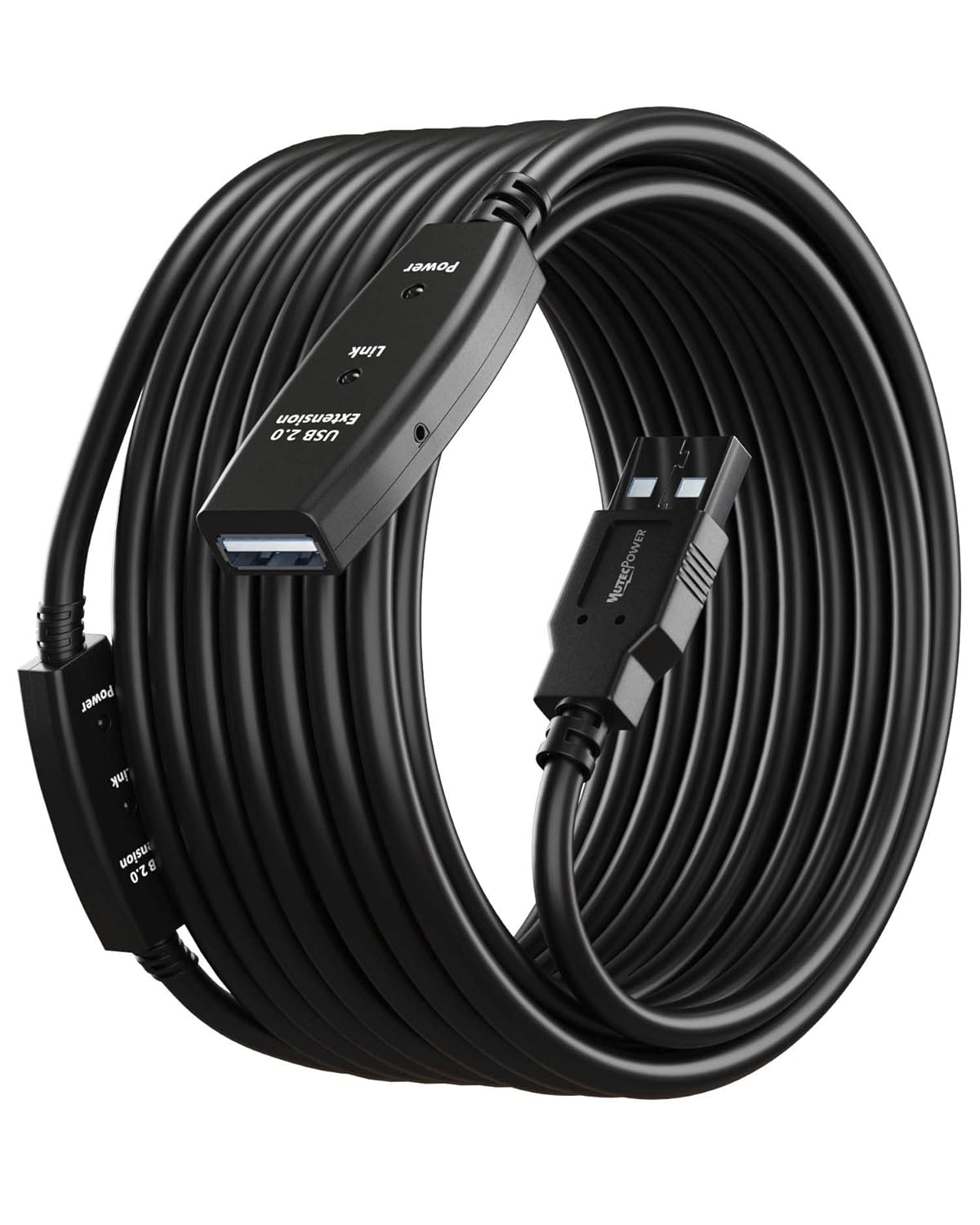 50 Feet Active USB Extension Cable 2.0 Male to Female with 2 Extension chipsets Signal Booster - Active Extension/Repeater Cord 15 Meters / 50 Feet