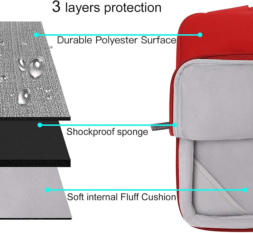 MOSISO Compatible with MacBook Air 13 inch Case 2025 2024 2023 2022 M4 A3240 M3 A3113 M2 A2681, Hard Shell&Sleeve Bag&Keyboard Skin&Webcam Cover&Screen Film for MacBook Air 13.6 inch, Red