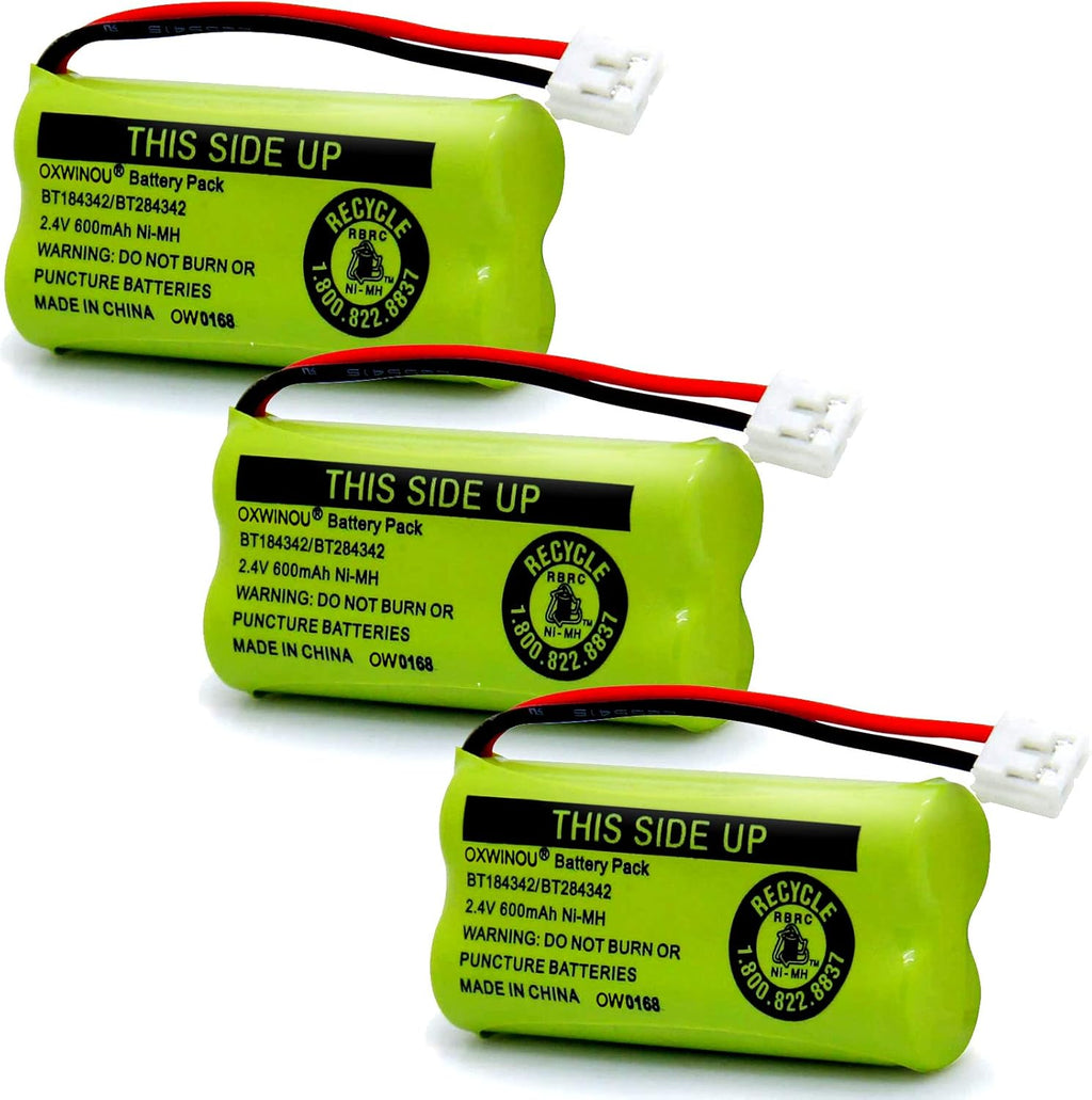 2.4v BT184342 BT284342 BT18433 BT28433 BT183348 BT283348 BT-1011 Replacement Battery Compatible with Phone CS6209 CS6219 CS6229 DS6151 89-1330-01-00 CPH-515D(3-Pack)