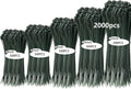 2000 PCS Zip Ties Assorted Sizes 4+6+8+10+12 Inch Self-locking Nylon Cable ties Outdoor, UV Resistant Wire Straps for Home Office Garden Workshop Indoor Outdoor Fence(garden green)