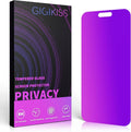 Compatible for iPhone 15 Pro Privacy Screen Protector 6.1 Inch, Purple Gradient Anti Spy Anti Blue Light HD Screen Protector Tempered Glass Easy Installation