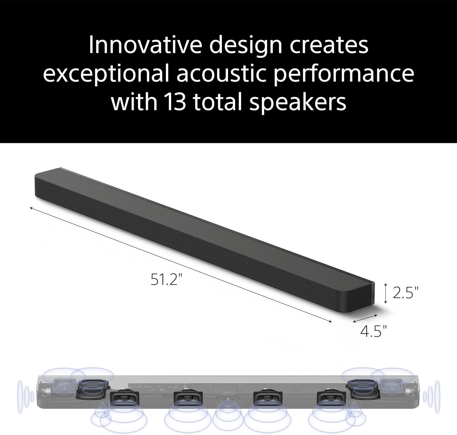 Sony BRAVIA Theater Bar 9 Soundbar with SA-SW3 Wireless Subwoofer and SA-RS8 Wireless Rear Speakers - Complete Home Theater System with 13 Speakers and 360 Spatial Sound