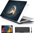 Batianda Case for M1 MacBook Air 13 Inch Model A2337 A2179 A1932 2021 2020 2019 Release,3D Painted Creative Series Design Hard Shell with Keyboard Cover & Screen Protector, Moon in Sky