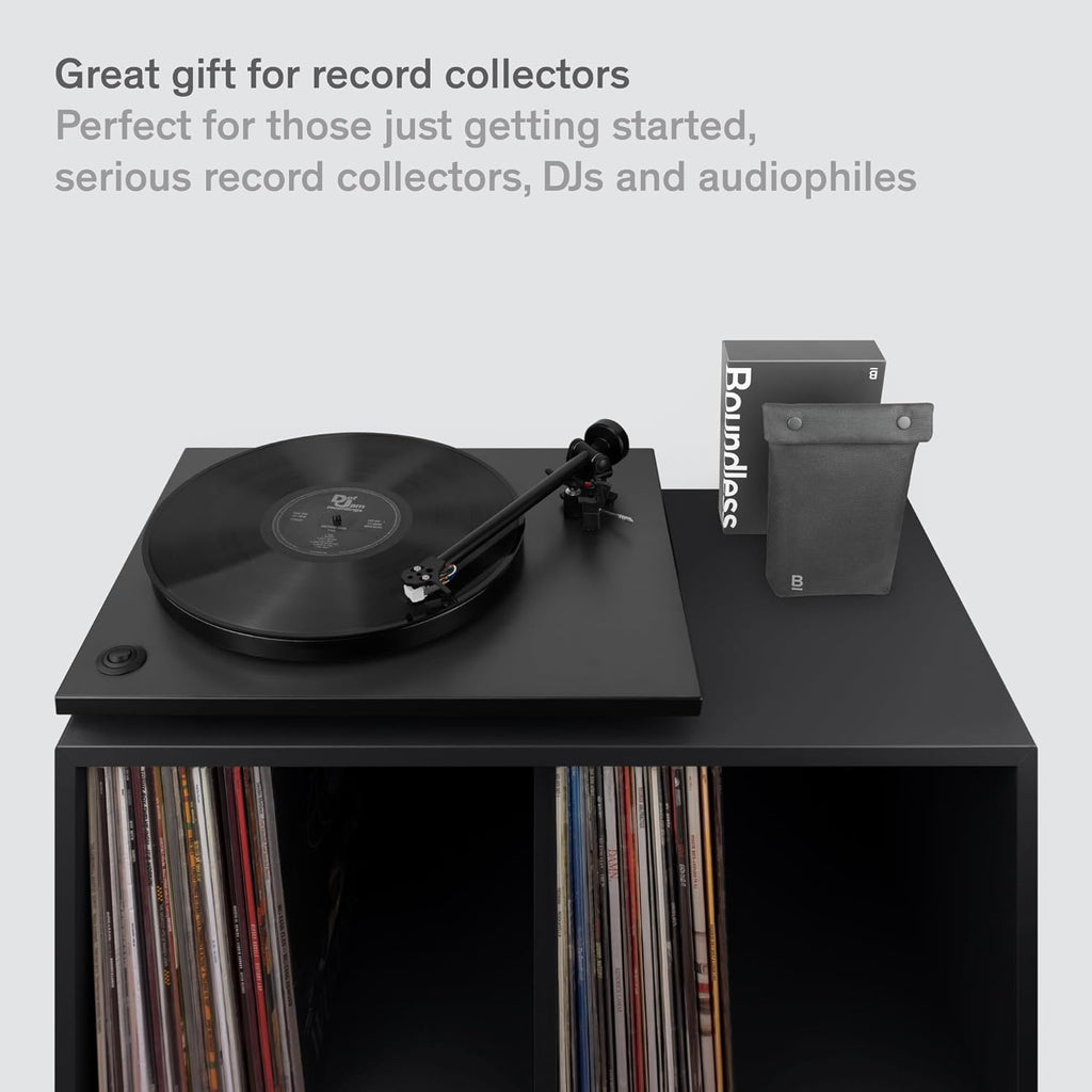 Boundless Audio Vinyl Record Cleaning Kit - 5-in-1 Vinyl Cleaning Kit Includes Velvet Record Brush, Stylus Cleaner, Cleaner Solution, Nylon Brush & Storage Bag