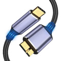 USB 3.1 Micro B to USB C Hard Drive Cables, 1FT 10 Gbps USB C to Micro B, External Hard Drive Cable Compatible with MacBook Pro/Air, iPad/Tablet, iPhone, Samsung Galaxy S24, WD Seagate etc