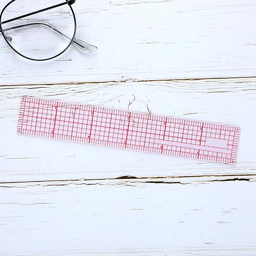 Pelopy 4 Pieces Clear Plastic Ruler Grid Transparent Ruler Plastic Straight - Image 4