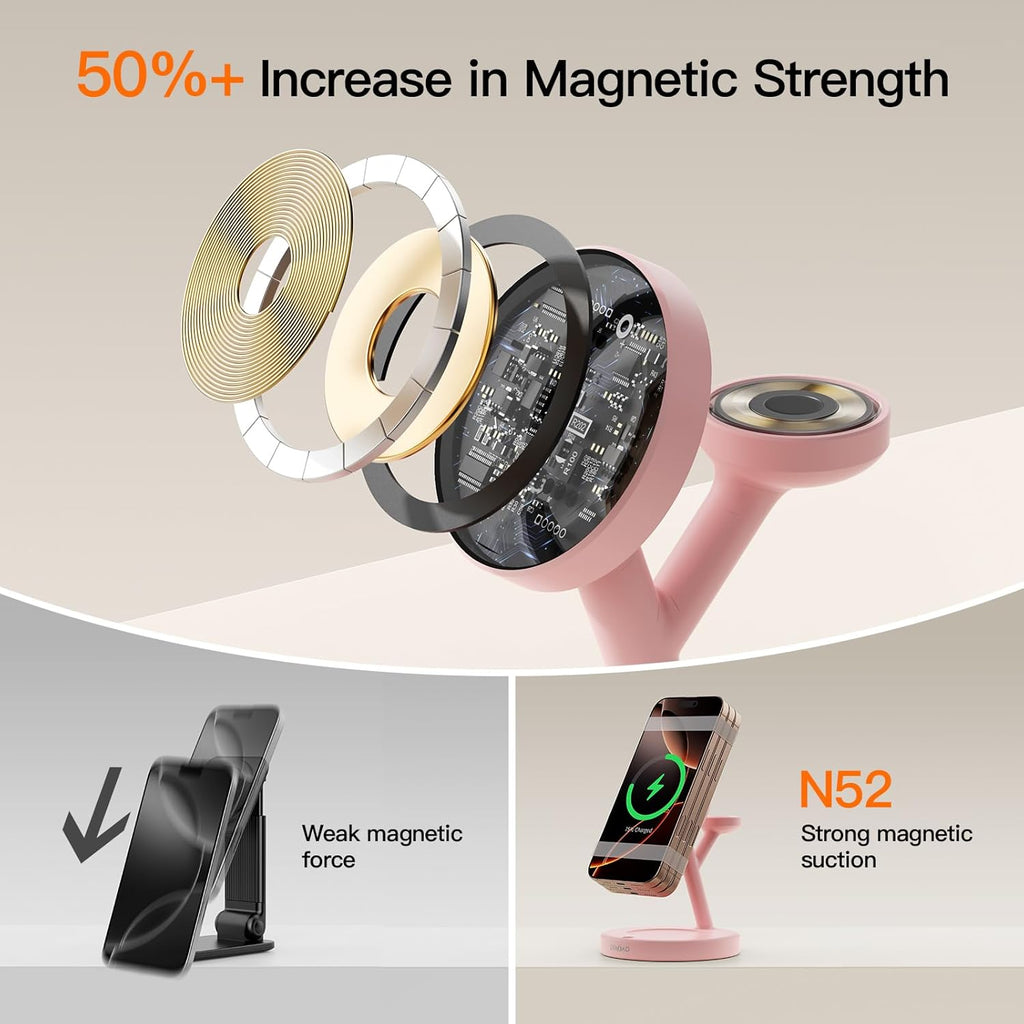 2025 3 in 1 Charging Station for Apple iPhone AirPods Watch with Mag-Safe Charger Wireless Charger Stand for iPhone 16 15 14 13 12 Series AirPods iWatch Series - Gifts for Wife & Husband