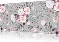 Mouse Pad Large Watercolor Rose Non-Slip Gaming Desk Mat with Stitched Edge Laptop Keyboard Desk Pad for Work Home Gaming (35.4 x 15.7 Inches)