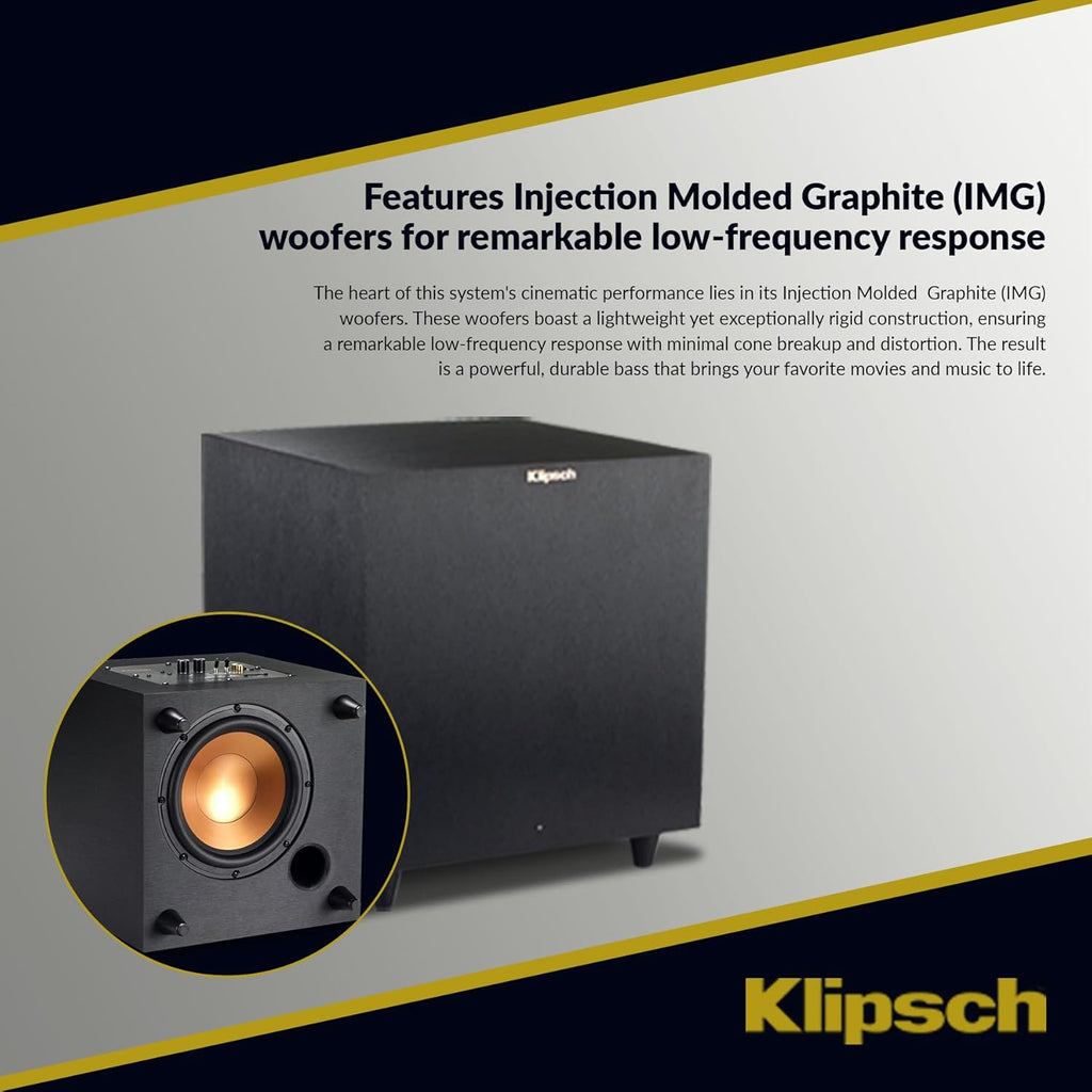 Klipsch Reference Theater Pack 5.1-Channel Speaker System + AVR-S770H 75W 7.2-Channel 8K Network AV Receiver with HEOS