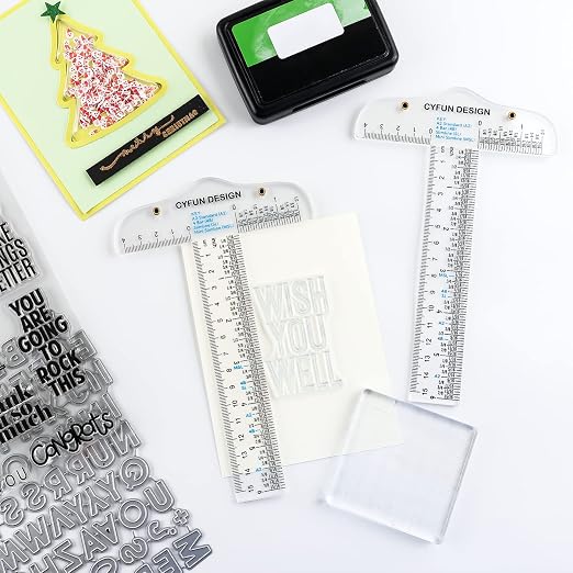 10PCS 6 Inches/15cm Acrylic Clear T-Square Ruler, Inches and Metric, T Square - Image 7