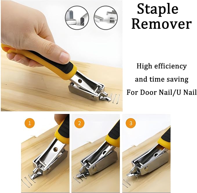 3-Piece Staple Remover Tool Set, Upholstery Tack Puller, Nail Remover - Image 7