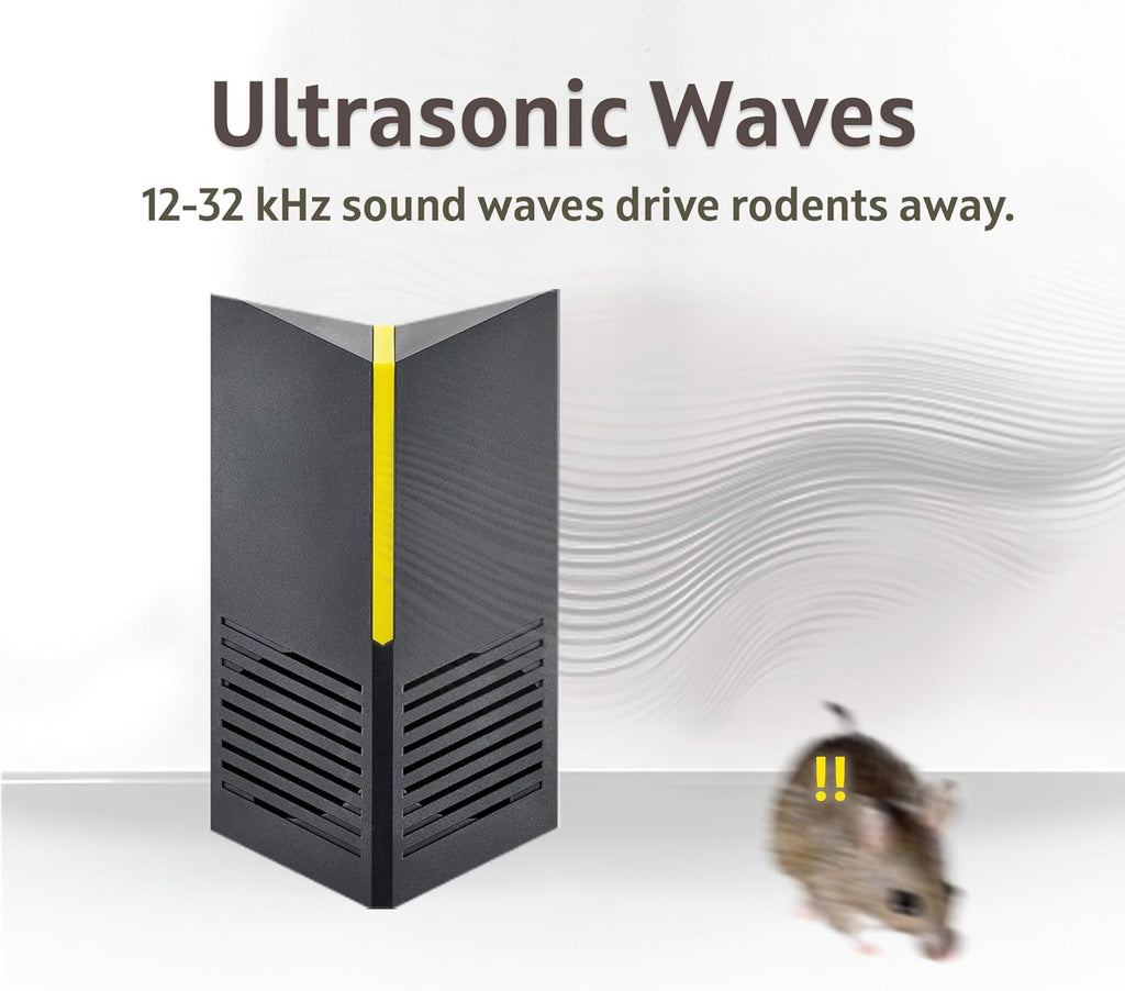 Ultrasonic Indoor Plug-in Bluetooth Rodent Repeller, Indoor Rodent Repellent for Home, Kitchen, Office, Storage, Restaurant, Rat, Mouse Traps, Mice, repelente ultrasónico de roedores, ratón, rata