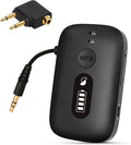SIMOLIO Airplane-Bluetooth-Adapter for AirPods/Headphones, 20 Hr Battery, Supports 2 Earbuds/Wireless Headphones, 3.5mm AUX Wireless Audio Transmitter for TV, Gym Equipment, Controller, MP3 Player
