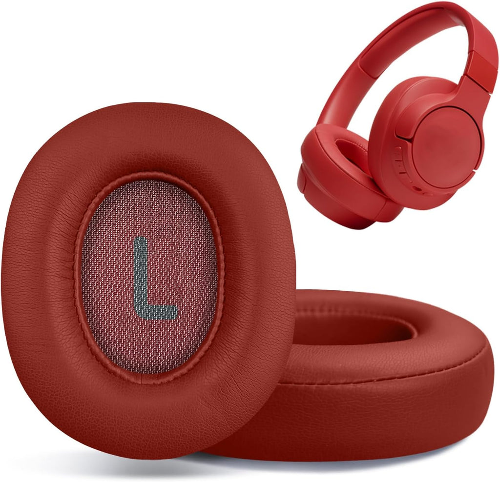 Replacement Ear Pads for JBL Tune 700(700BT)/710(710BT)/720(720BT)/750(750BT,750BTNC)/760(760NC)/770(770NC) Headphones, Headset Ear Cushions, Headset Earpads, Ear Cups Cover-Red