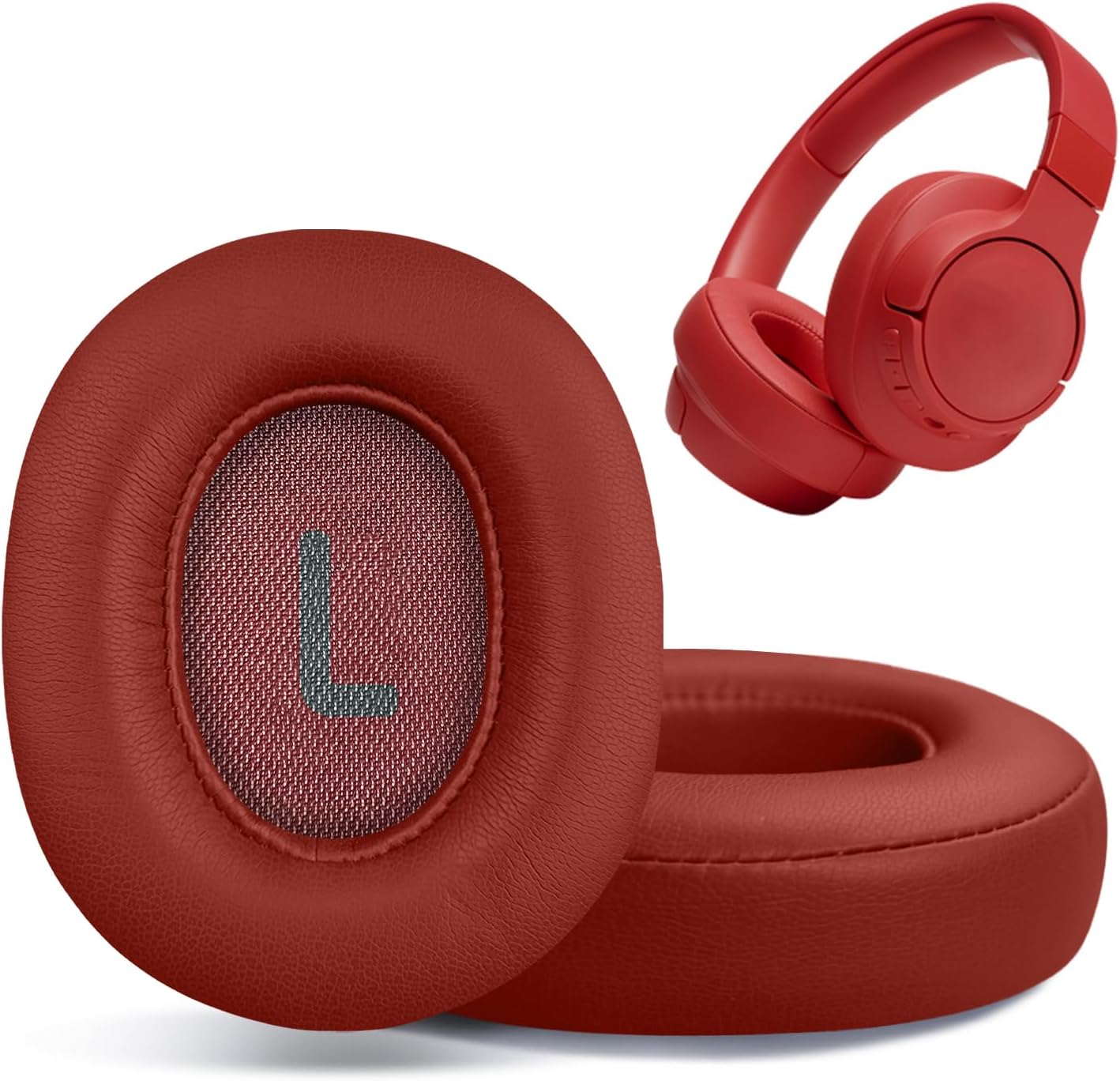 Replacement Ear Pads for JBL Tune 700(700BT)/710(710BT)/720(720BT)/750(750BT,750BTNC)/760(760NC)/770(770NC) Headphones, Headset Ear Cushions, Headset Earpads, Ear Cups Cover-Red