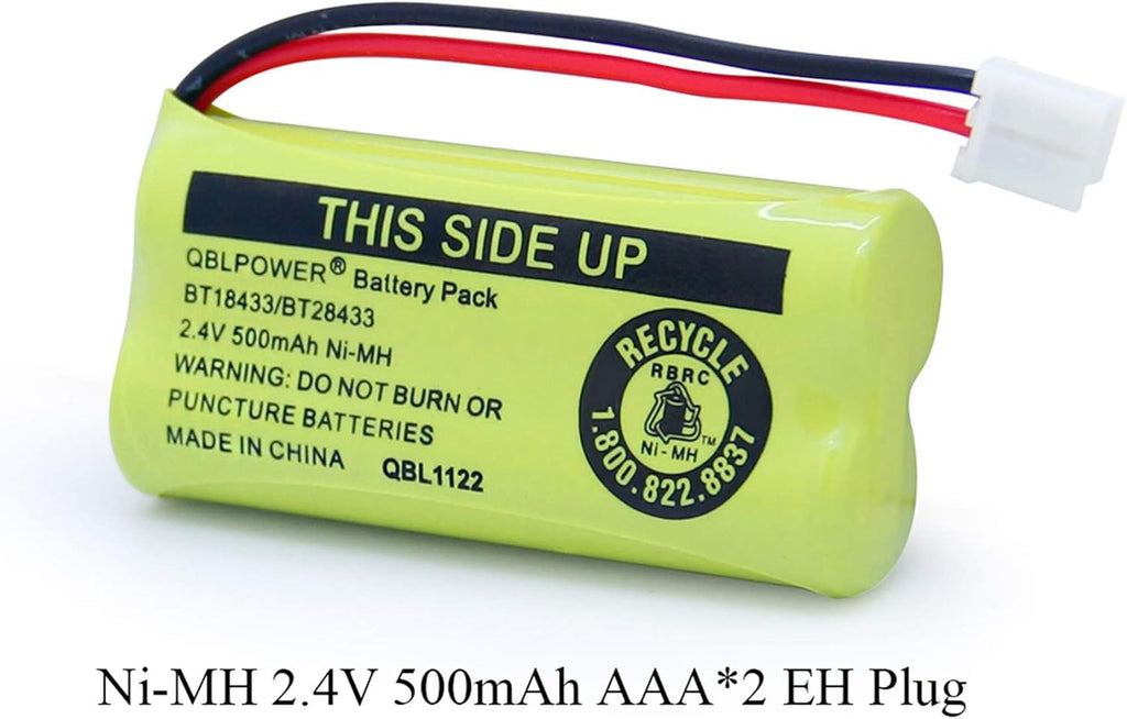 BT18433 BT28433 BT-8300 BATT-6010 Rechargeable Battery BT184342 BT284342 BT1011 BT1018 BT1022 BT1031 89-1326-00-00/89-1330-01-00/CPH-515D 2.4V(Pack of 4)