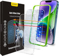 Screen Protector for iPhone 13 Pro Max/14 Plus [6.7 Inch], Colorless Anti-Blue Light Tempered Glass Films, HD Clear, 9H Hardness, No Bubbles, Case Friendly,2 pcs