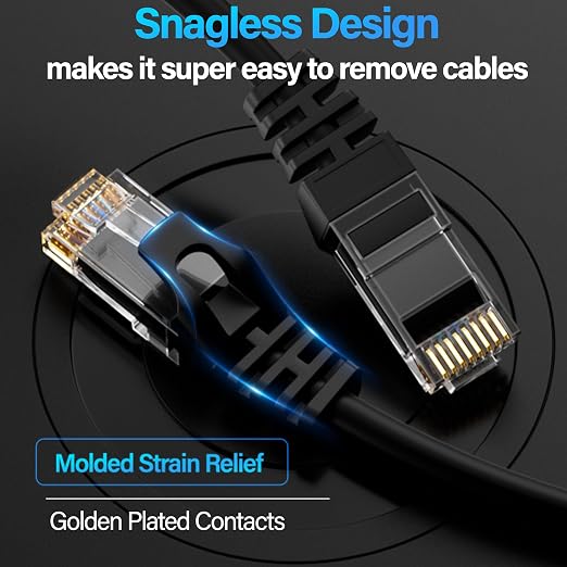Cat6 Ethernet Cable 10Gbps 10 ft, UTP Ethernet Cable Cat 6, Flexible Bare - Image 7
