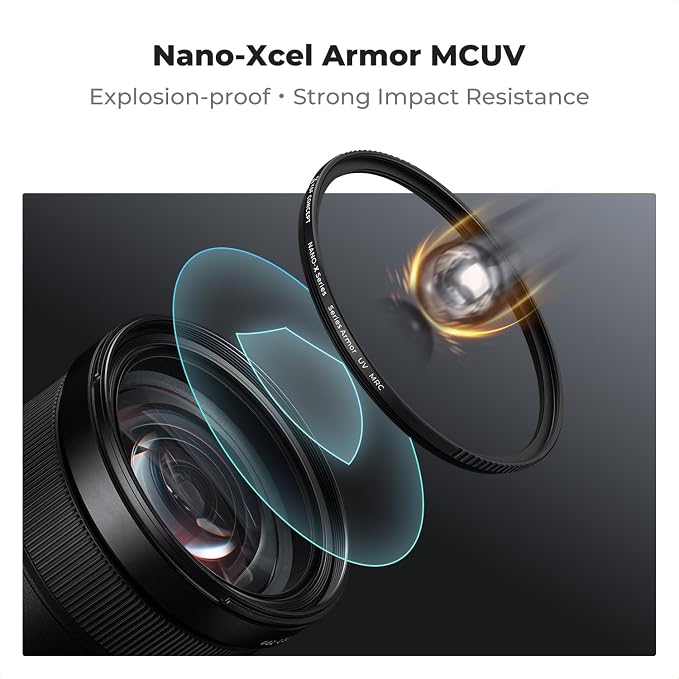 K&F CONCEPT 67mm Explosive-Proof MCUV Lens Protection Filter 28 Multi-Layer - Image 2