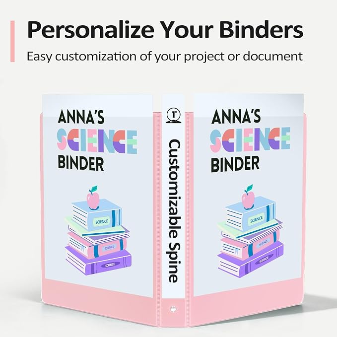 Sooez BinderX Extra Durable 3 Ring Binder, Round Ring 2 Inch Binders, Fits 450 - Image 5