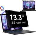 Magnetic 13.3 Inch Laptop Privacy Screen for 16:9 Computer Monitor, Removable Anti Glare Blue Light Filter Protector, 13 In Privacy Shield Compatible with Lenovo Hp Dell Acer Asus Thinkpad Envy Xps
