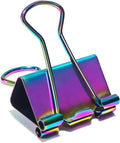 10 Pcs Rainbow Paper Clamps, Medium Binder Clips, 0.75 Inch Length by Unknown