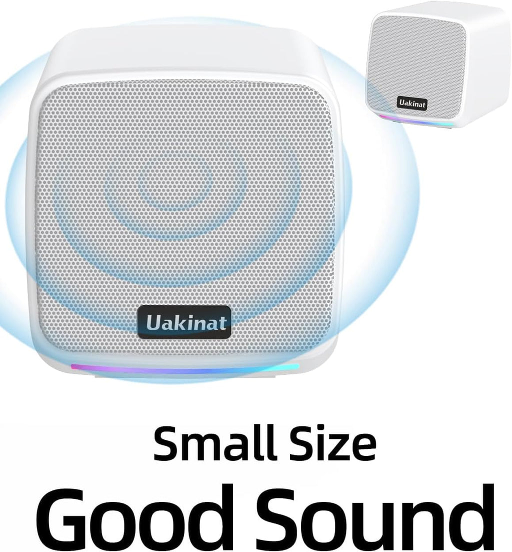 Computer Speakers,Computer Speakers for Desktop PC,Desktop Speakers,USB Powered 3.5mm Aux Speaker for PC,Laptop,Tablet,Phone(White)