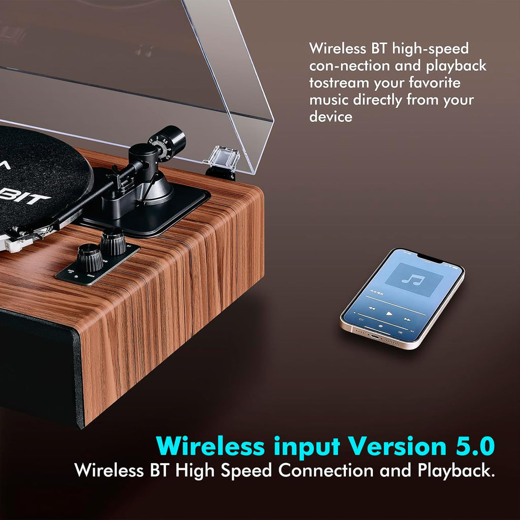 Record Player with Speakers,Turntables for Vinyl Records with Magnetic Cartridge for Home Decoration & Entertainment,Vinyl Record Player Will be a for Birthday and Christmas
