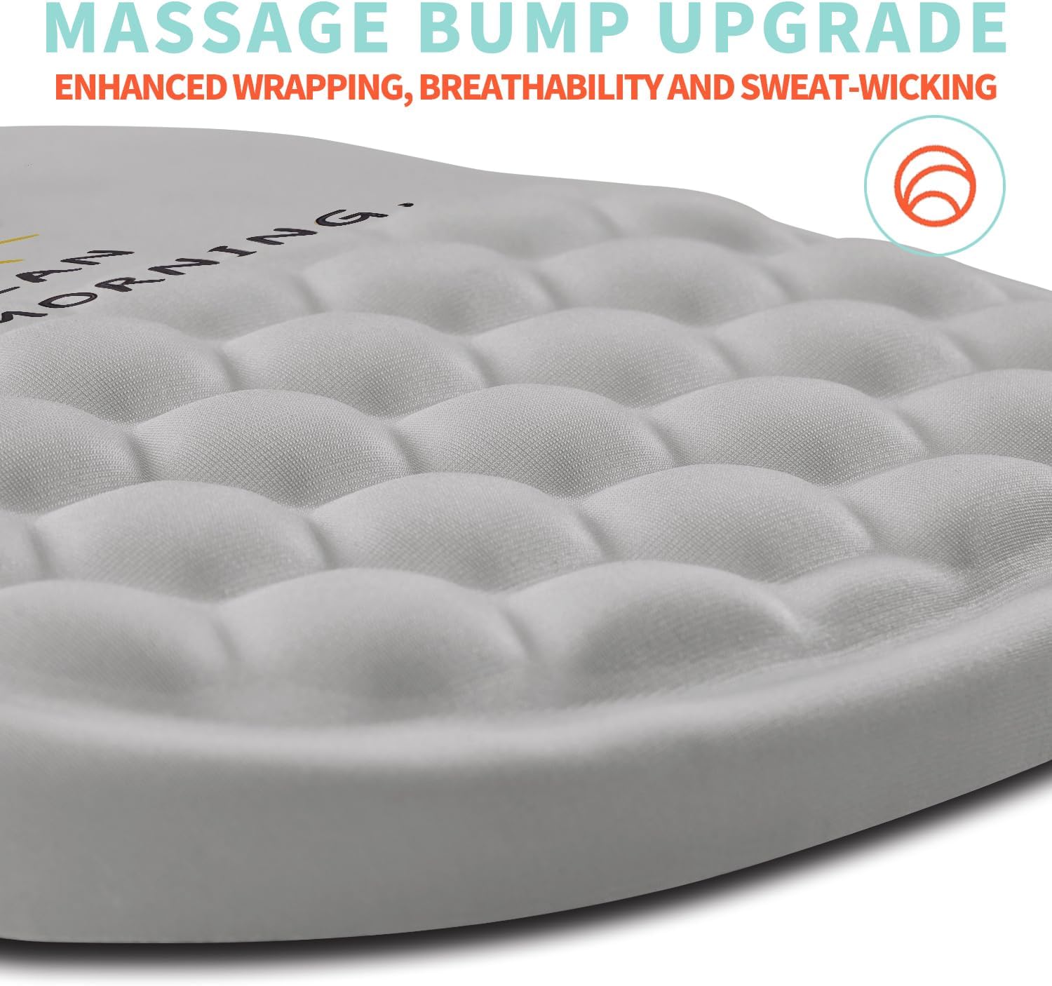 Ergonomic Mouse Pad Wrist Support with Memory Foam Massage Bulge, Carpal Tunnel Pain Relief Mousepad Wrist Rest for Mouse(12x8 inch, Good Morning)