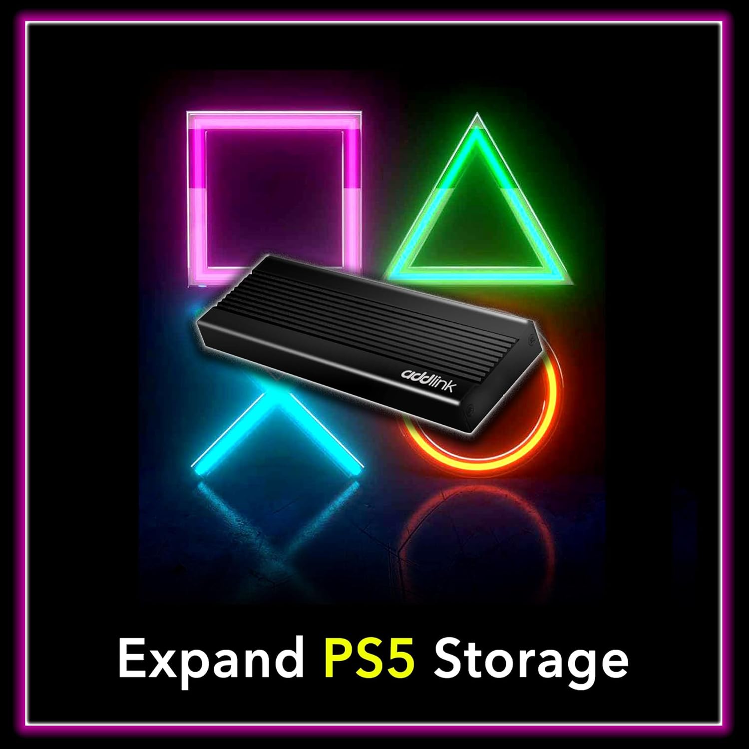 Addlink External Portable SSD 512GB P20 USB 3.2 Gen2 up to 1050MB/s, 3D TLC USB C Solid State Drive, for PC Laptop Mac Windows Linux Android PS4 PS5 Xbox One Smart TV (ad512GBP20B32) Made in Taiwan