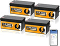 ECO-WORTHY 48V 280Ah (4 Packs) LiFePO4 Lithium Battery with Bluetooth, Low-Temp Protection, 6000+ Deep Cycles, 14.34kWh Energy, for RV, Off-Grid, Solar Power System, Home Backup, Back up Power, Marine
