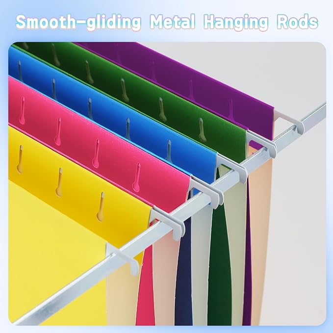 50 Packs Hanging File Folders Yellow, Letter Size 8.5x11, Hanging File Folders - Image 4