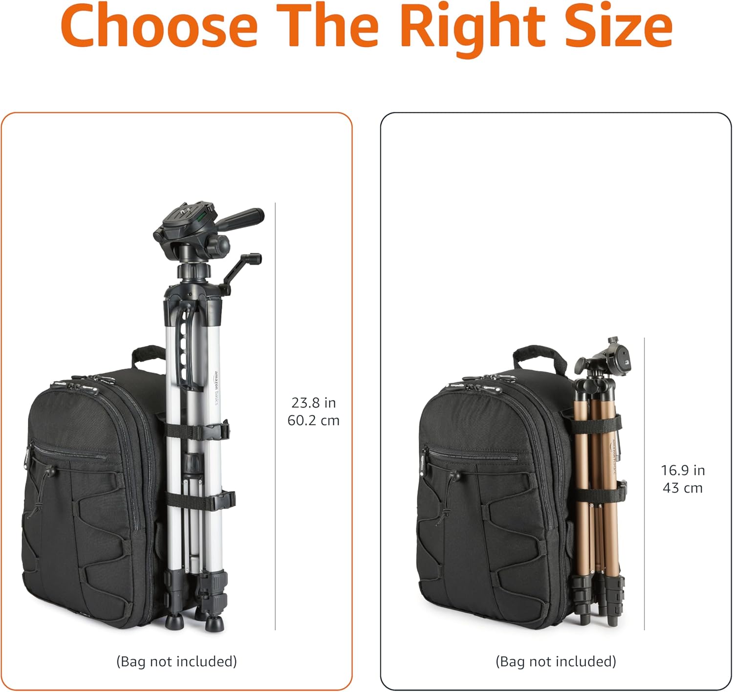 Amazon Basics 60 inch Lightweight Tripod with Bag, Black