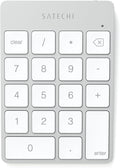 Satechi Slim Aluminum Bluetooth Keypad, Wireless Number Pad with 18 Keys, Micro USB Rechargeable Numpad, External Number Pad for MacBook Air/Pro M4, iPad Air/Pro M4/M3, iMac, PC - Silver